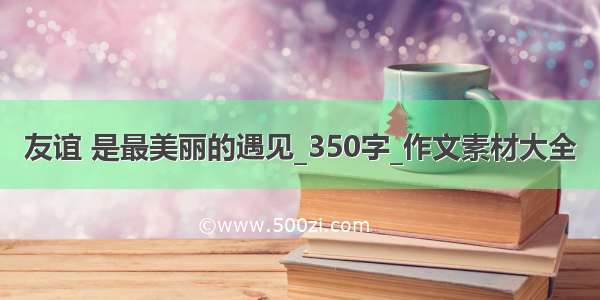 友谊 是最美丽的遇见_350字_作文素材大全