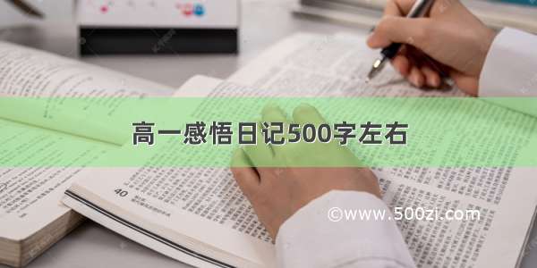 高一感悟日记500字左右