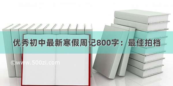 优秀初中最新寒假周记800字：最佳拍档