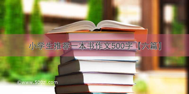 小学生推荐一本书作文500字【六篇】