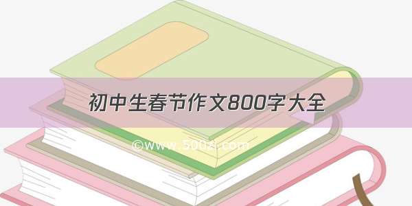 初中生春节作文800字大全