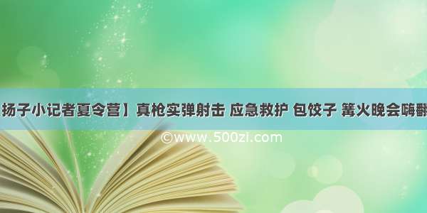 【扬子小记者夏令营】真枪实弹射击 应急救护 包饺子 篝火晚会嗨翻天!