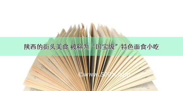 陕西的街头美食 被称为“国宝级”特色面食小吃