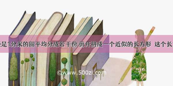 把一个半径是1分米的圆平均分成若干份 剪开拼成一个近似的长方形．这个长方形的周长