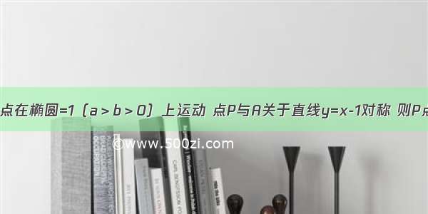 单选题A点在椭圆=1（a＞b＞0）上运动 点P与A关于直线y=x-1对称 则P点的轨迹