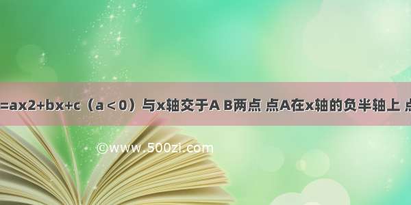 已知抛物线y=ax2+bx+c（a＜0）与x轴交于A B两点 点A在x轴的负半轴上 点B在x轴的正