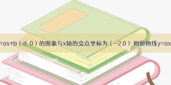 若一次函数y=ax+b（a≠0）的图象与x轴的交点坐标为（-2 0） 则抛物线y=ax2+bx的对称