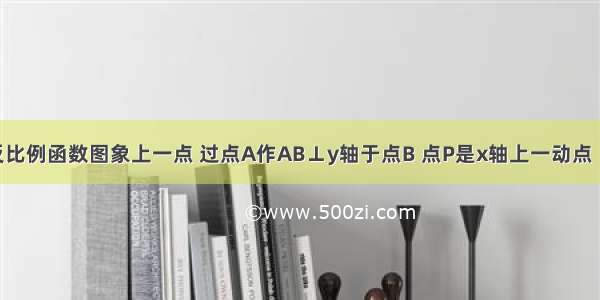 如图 A是反比例函数图象上一点 过点A作AB⊥y轴于点B 点P是x轴上一动点 △ABP的面