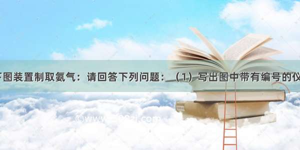 实验室常用下图装置制取氨气：请回答下列问题：（1）写出图中带有编号的仪器名称a____