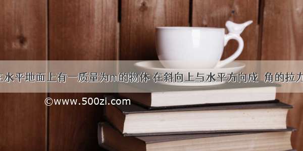 如图所示 在水平地面上有一质量为m的物体 在斜向上与水平方向成θ角的拉力F的作用下