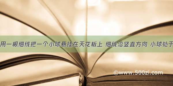 如图所示 用一根细线把一个小球悬挂在天花板上 细线沿竖直方向 小球处于静止状态．