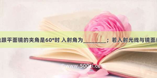 当入射光线跟平面镜的夹角是60°时 入射角为________；若入射光线与镜面垂直 则反射