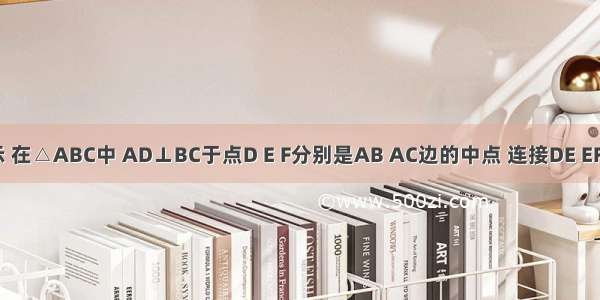 如图所示 在△ABC中 AD⊥BC于点D E F分别是AB AC边的中点 连接DE EF FD 当△