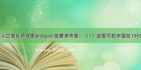 读“中国大陆人口增长折线图”按要求作答：（1）由图可知中国在1950年时人口数为_____