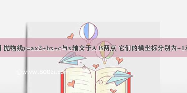 已知：如图 抛物线y=ax2+bx+c与x轴交于A B两点 它们的横坐标分别为-1和3 与y轴交