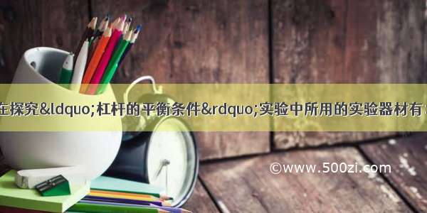 如图甲所示 小明在探究“杠杆的平衡条件”实验中所用的实验器材有：杠杆 支架 弹簧