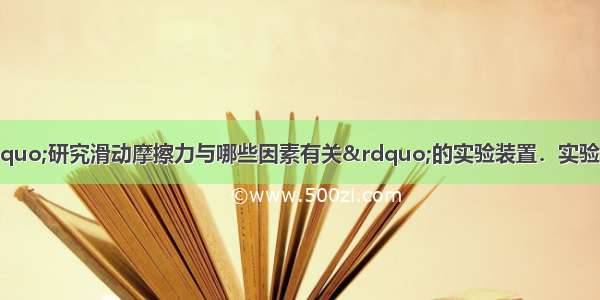 如图为某同学在“研究滑动摩擦力与哪些因素有关”的实验装置．实验时他把同一物体放在