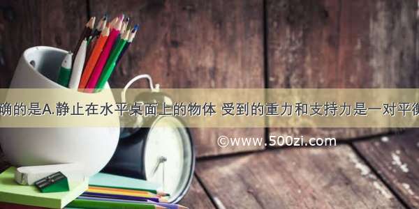 下列说法正确的是A.静止在水平桌面上的物体 受到的重力和支持力是一对平衡力B.篮球被