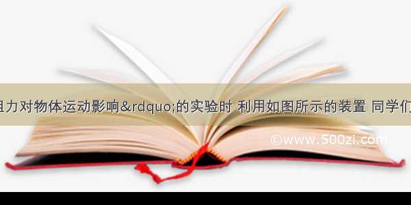 在探究“阻力对物体运动影响”的实验时 利用如图所示的装置 同学们得到如下结论 错