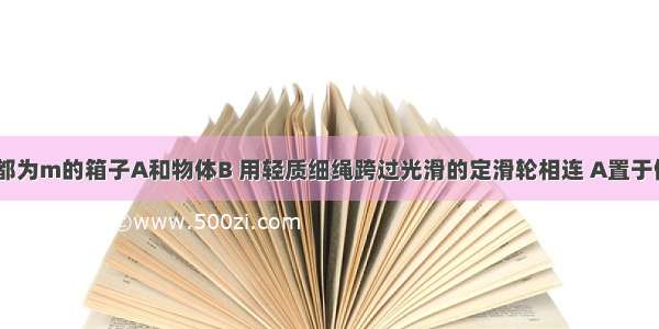 如图 质量都为m的箱子A和物体B 用轻质细绳跨过光滑的定滑轮相连 A置于倾角θ=30°