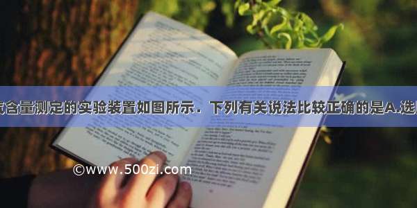 做空气中氧气含量测定的实验装置如图所示．下列有关说法比较正确的是A.选用红磷是因为