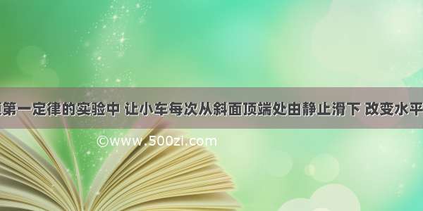 在探究牛顿第一定律的实验中 让小车每次从斜面顶端处由静止滑下 改变水平面的粗糙程