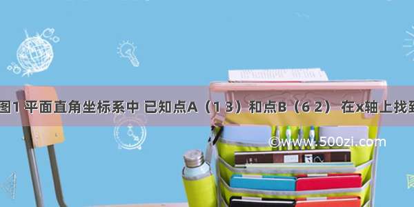 （1）如图1 平面直角坐标系中 已知点A（1 3）和点B（6 2） 在x轴上找到一点P 使