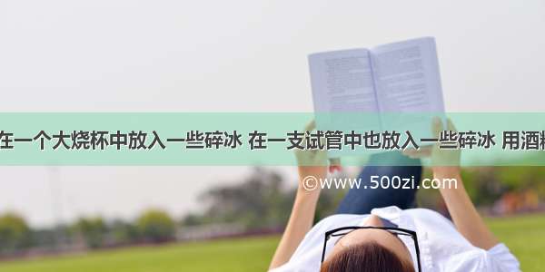 如图所示 在一个大烧杯中放入一些碎冰 在一支试管中也放入一些碎冰 用酒精灯加热烧