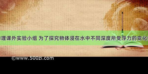 实验中学物理课外实验小组 为了探究物体浸在水中不同深度所受浮力的变化情况 进行了