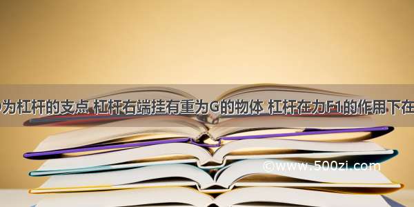 如图所示 O为杠杆的支点 杠杆右端挂有重为G的物体 杠杆在力F1的作用下在水平位置处