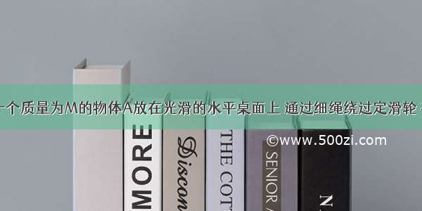 如图所示 一个质量为M的物体A放在光滑的水平桌面上 通过细绳绕过定滑轮 在甲图细绳