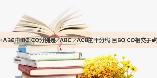 （1）已知△ABC中 BO CO分别是∠ABC ∠ACB的平分线 且BO CO相交于点O 试探索∠B