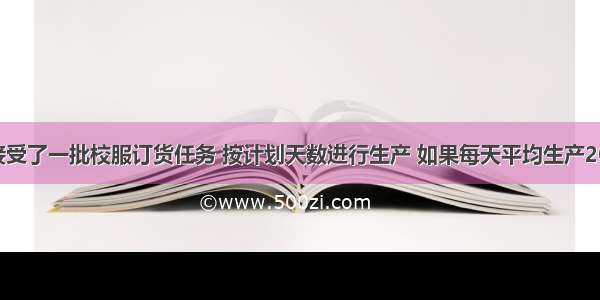 某服装厂接受了一批校服订货任务 按计划天数进行生产 如果每天平均生产20套 就比订