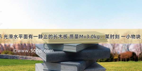 如图甲所示 光滑水平面有一静止的长木板 质量M=3.0kg．某时刻 一小物块（可视为质