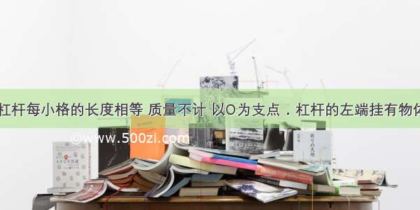 如图所示 杠杆每小格的长度相等 质量不计 以O为支点．杠杆的左端挂有物体M 支点右