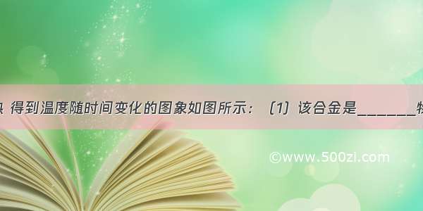 给某合金加热 得到温度随时间变化的图象如图所示：（1）该合金是______物质（填晶体