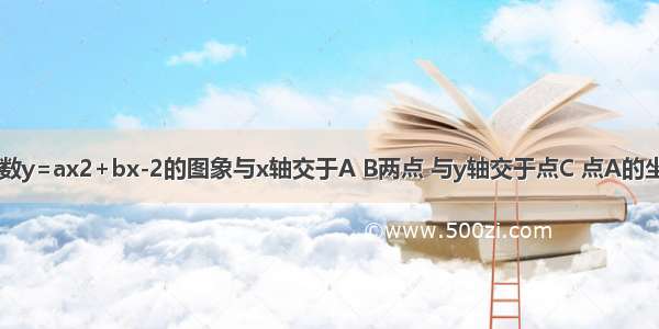 已知二次函数y=ax2+bx-2的图象与x轴交于A B两点 与y轴交于点C 点A的坐标为（4 0）