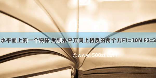 静止在光滑水平面上的一个物体 受到水平方向上相反的两个力F1=10N F2=3N作用 这一