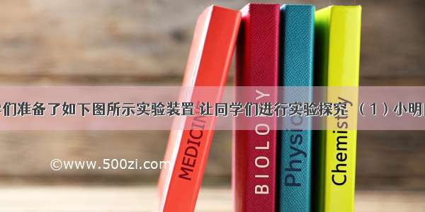 老师给同学们准备了如下图所示实验装置 让同学们进行实验探究．（1）小明同学用双氧