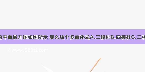 某个多面体的平面展开图如图所示 那么这个多面体是A.三棱柱B.四棱柱C.三棱锥D.四棱锥