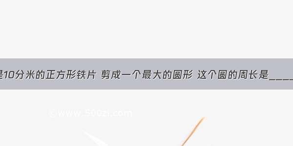 把一块边长是10分米的正方形铁片 剪成一个最大的圆形 这个圆的周长是________ 面积