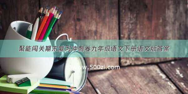 聚能闯关期末复习冲刺卷九年级语文下册语文版答案