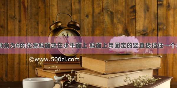 如图所示 倾角为θ的光滑斜面放在水平面上 斜面上用固定的竖直板挡住一个质量为m的