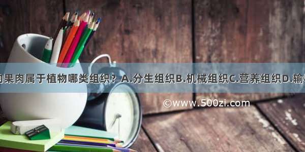 西瓜的果肉属于植物哪类组织？A.分生组织B.机械组织C.营养组织D.输导组织