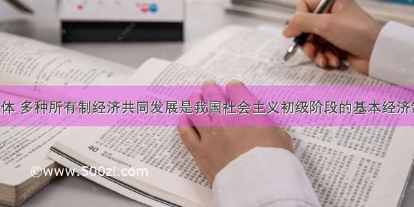 公有制为主体 多种所有制经济共同发展是我国社会主义初级阶段的基本经济制度 也是我