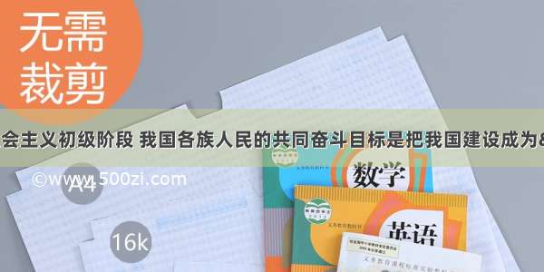 单选题在社会主义初级阶段 我国各族人民的共同奋斗目标是把我国建设成为&nbsp;&nb