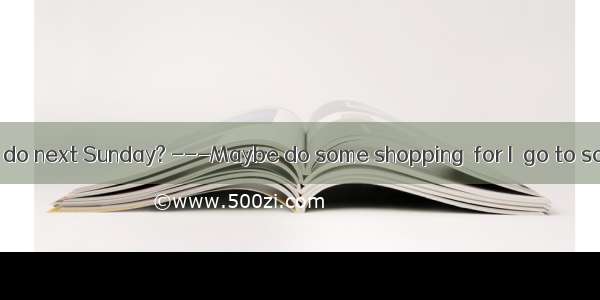 ---What will you do next Sunday? ---Maybe do some shopping  for I  go to school on Sunday.