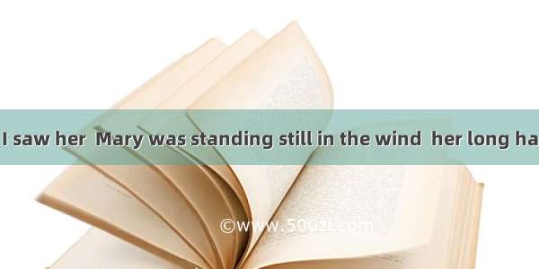 The first time I saw her  Mary was standing still in the wind  her long hair in the air.A.