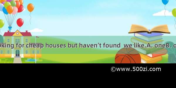 We’ve been looking for cheap houses but haven’t found  we like.A. oneB. otherC. itD. that