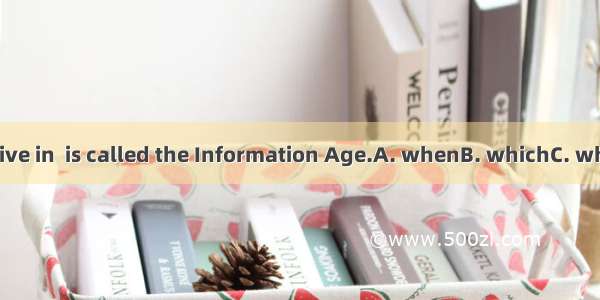 We now live in  is called the Information Age.A. whenB. whichC. whatD. that